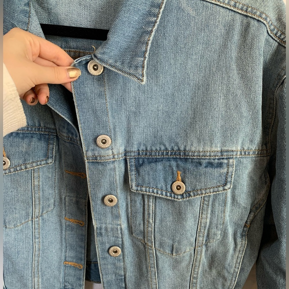 Womens Highway Jeans Cropped Oversized Jean Jacket - Picture 3 of 11
